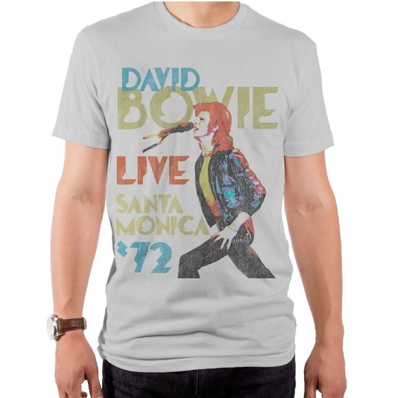 Other - David Bowie Santa Monica Men's T-shirt 1972 NEW